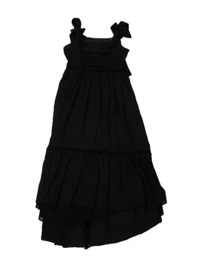Pre-owned Ulla Johnson Silk Midi Length Dress In Black