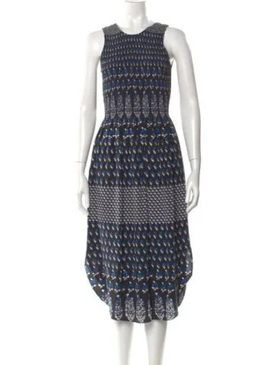 Pre-owned Ulla Johnson Silk Midi Length Dress In Black