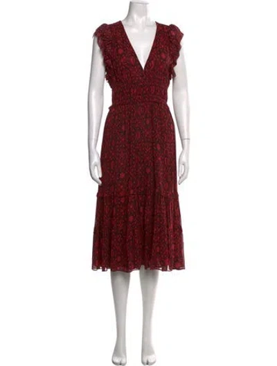 Pre-owned Ulla Johnson Silk Midi Length Dress In Black