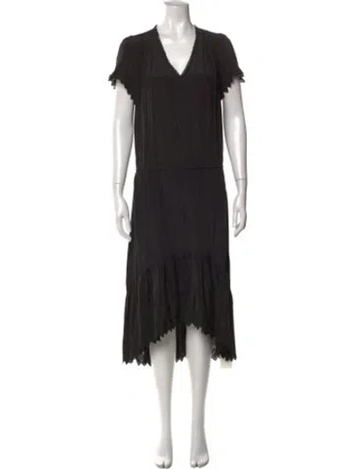 Pre-owned Ulla Johnson Silk Midi Length Dress In Blue