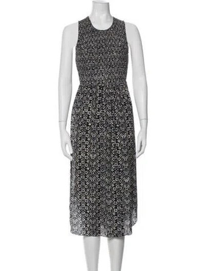 Pre-owned Ulla Johnson Silk Midi Length Dress In Blue