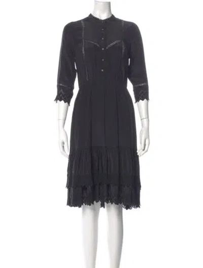 Pre-owned Ulla Johnson Silk Midi Length Dress In Gray