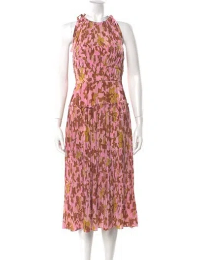 Pre-owned Ulla Johnson Silk Midi Length Dress In Multi