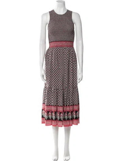 Pre-owned Ulla Johnson Silk Midi Length Dress In Multi