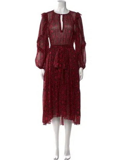 Pre-owned Ulla Johnson Silk Midi Length Dress In Multi