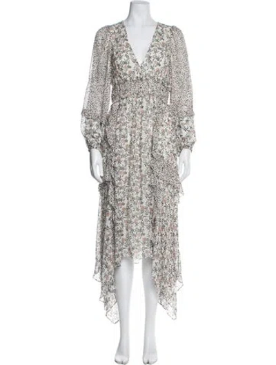 Pre-owned Ulla Johnson Silk Midi Length Dress In Multi