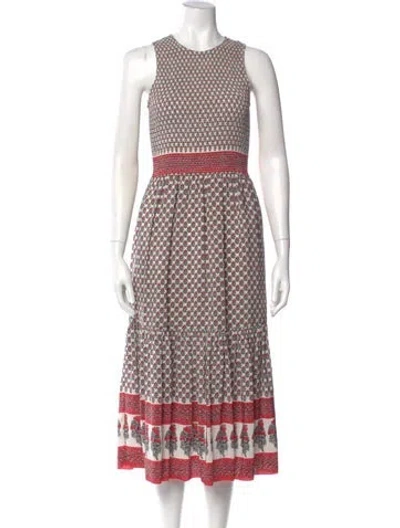 Pre-owned Ulla Johnson Silk Midi Length Dress In Multi