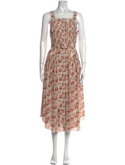 Pre-owned Ulla Johnson Silk Midi Length Dress In Multi
