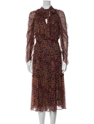 Pre-owned Ulla Johnson Silk Midi Length Dress In Neutral