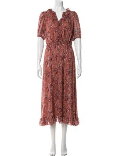 Pre-owned Ulla Johnson Silk Midi Length Dress In Neutral
