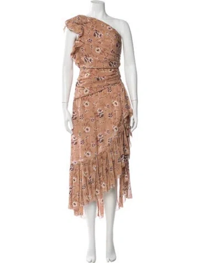 Pre-owned Ulla Johnson Silk Midi Length Dress In Neutral
