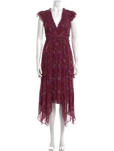 Pre-owned Ulla Johnson Silk Midi Length Dress In Pink