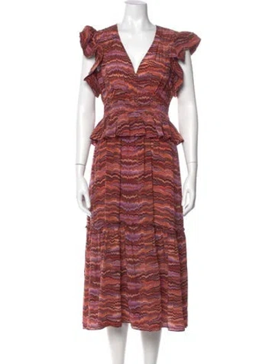 Pre-owned Ulla Johnson Silk Midi Length Dress In Pink