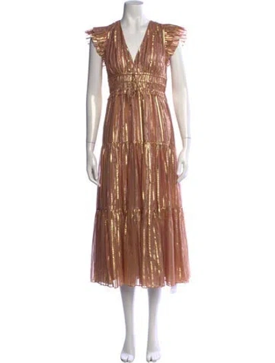 Pre-owned Ulla Johnson Silk Midi Length Dress In Pink