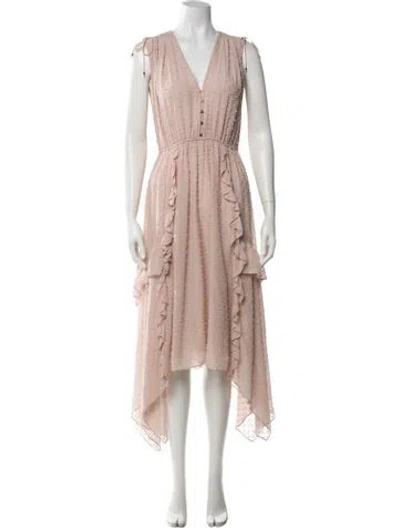 Pre-owned Ulla Johnson Silk Midi Length Dress In Pink