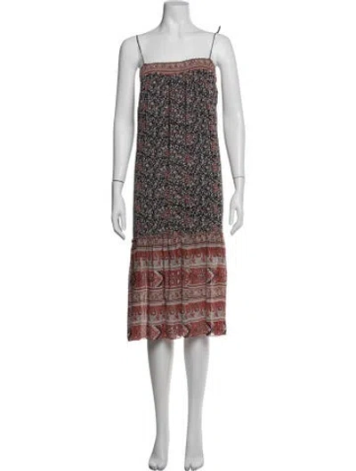 Pre-owned Ulla Johnson Silk Midi Length Dress In Red