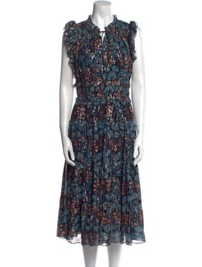 Pre-owned Ulla Johnson Silk Midi Length Dress W/ Tags