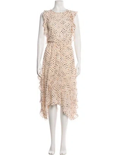 Pre-owned Ulla Johnson Silk Midi Length Dress W/ Tags In Neutral