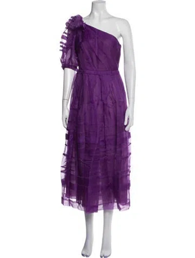 Pre-owned Ulla Johnson Silk Midi Length Dress W/ Tags In Purple