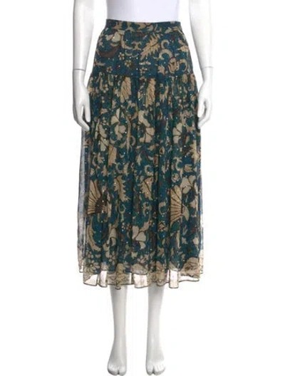 Pre-owned Ulla Johnson Silk Midi Length Skirt