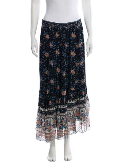 Pre-owned Ulla Johnson Silk Midi Length Skirt In Black