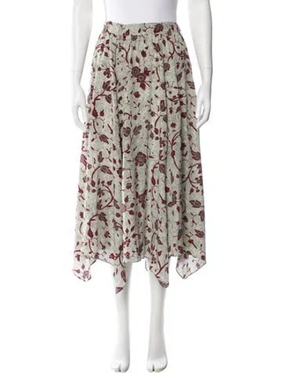 Pre-owned Ulla Johnson Silk Midi Length Skirt In Neutral