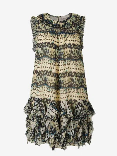 Ulla Johnson Silk Mini Dress In Yellow