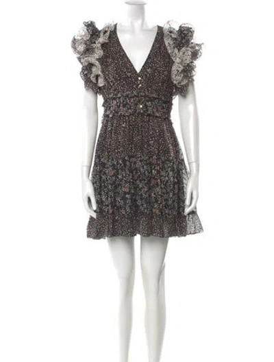 Pre-owned Ulla Johnson Silk Mini Dress In Black