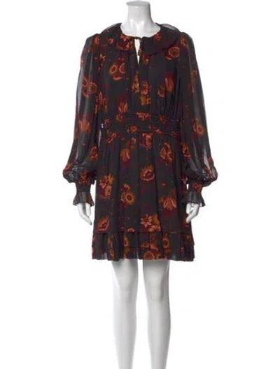 Pre-owned Ulla Johnson Silk Mini Dress In Black