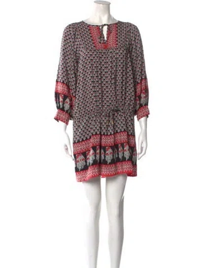 Pre-owned Ulla Johnson Silk Mini Dress In Black