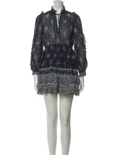 Pre-owned Ulla Johnson Silk Mini Dress In Black