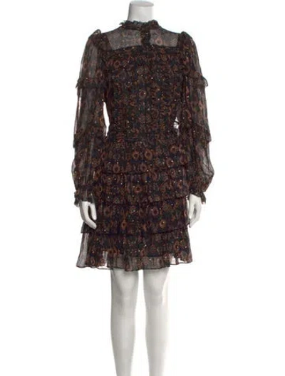 Pre-owned Ulla Johnson Silk Mini Dress In Black