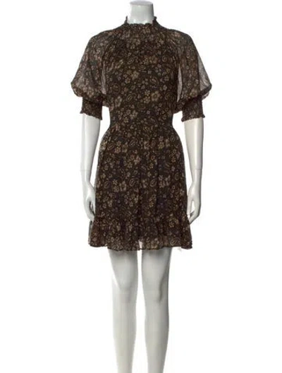 Pre-owned Ulla Johnson Silk Mini Dress In Black