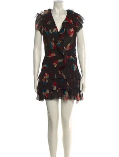 Pre-owned Ulla Johnson Silk Mini Dress In Black