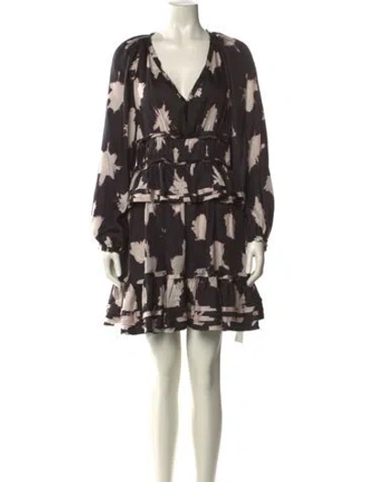Pre-owned Ulla Johnson Silk Mini Dress In Black