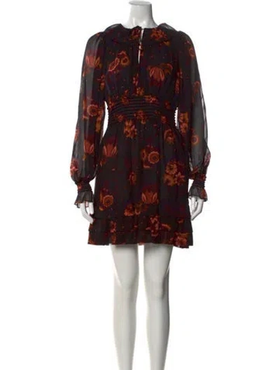 Pre-owned Ulla Johnson Silk Mini Dress In Black