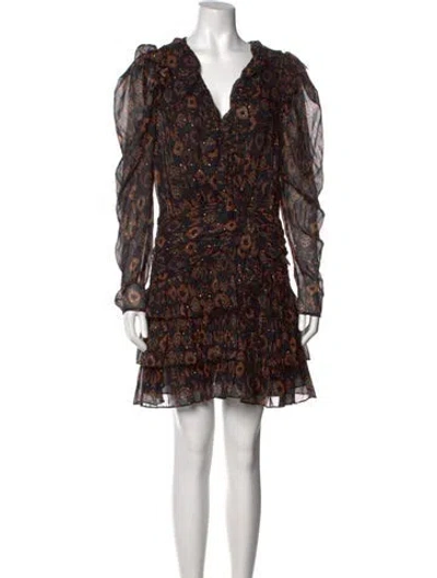 Pre-owned Ulla Johnson Silk Mini Dress In Black