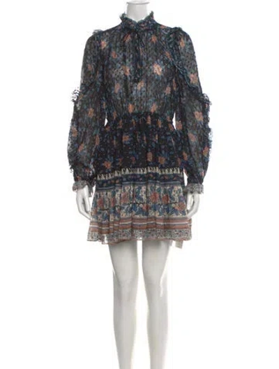 Pre-owned Ulla Johnson Silk Mini Dress In Black