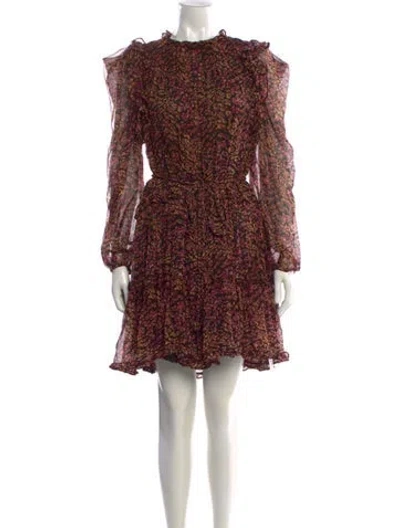 Pre-owned Ulla Johnson Silk Mini Dress In Black