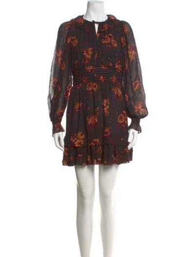 Pre-owned Ulla Johnson Silk Mini Dress In Black
