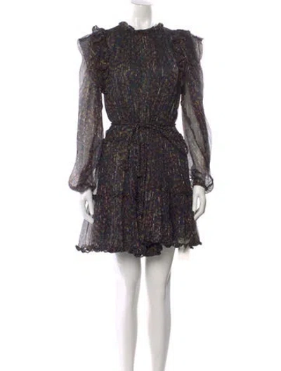 Pre-owned Ulla Johnson Silk Mini Dress In Black