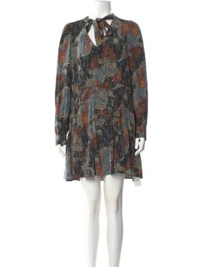 Pre-owned Ulla Johnson Silk Mini Dress In Black