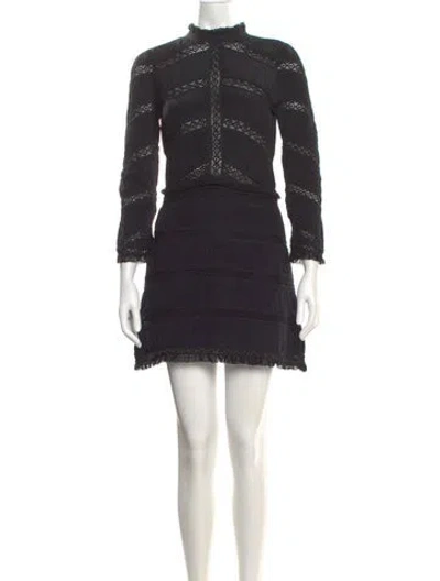 Pre-owned Ulla Johnson Silk Mini Dress In Black