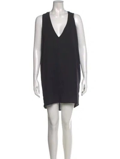 Pre-owned Ulla Johnson Silk Mini Dress In Black