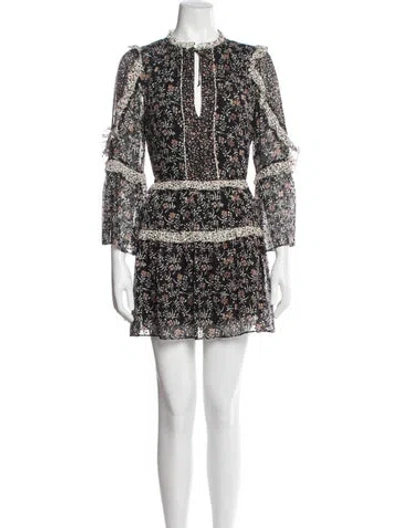 Pre-owned Ulla Johnson Silk Mini Dress In Black