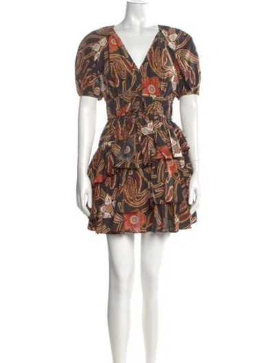 Pre-owned Ulla Johnson Silk Mini Dress In Black