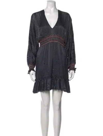 Pre-owned Ulla Johnson Silk Mini Dress In Black