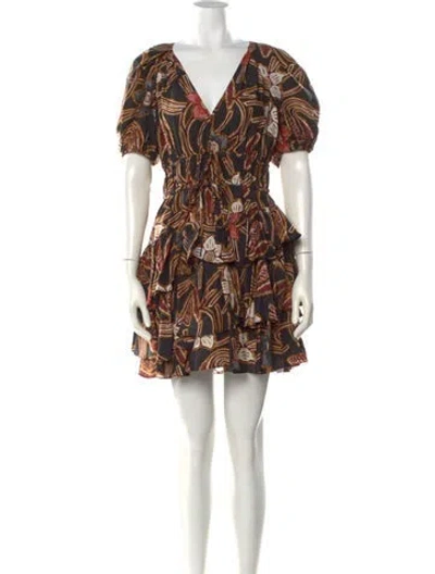 Pre-owned Ulla Johnson Silk Mini Dress In Black