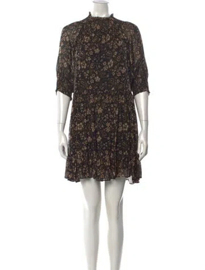 Pre-owned Ulla Johnson Silk Mini Dress In Black