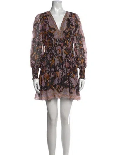 Pre-owned Ulla Johnson Silk Mini Dress In Black